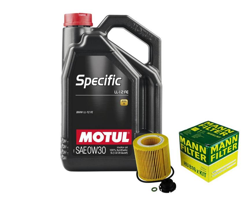 BMW Engine Oil Change Kit - Motul 11427953125 (0W30) (SPECIFIC LL-12 FE)